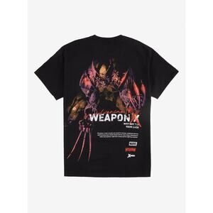 NWT Hot Topic CVLA X Marvel X-Men Wolverine Weapon X T-Shirt in Black sz Small